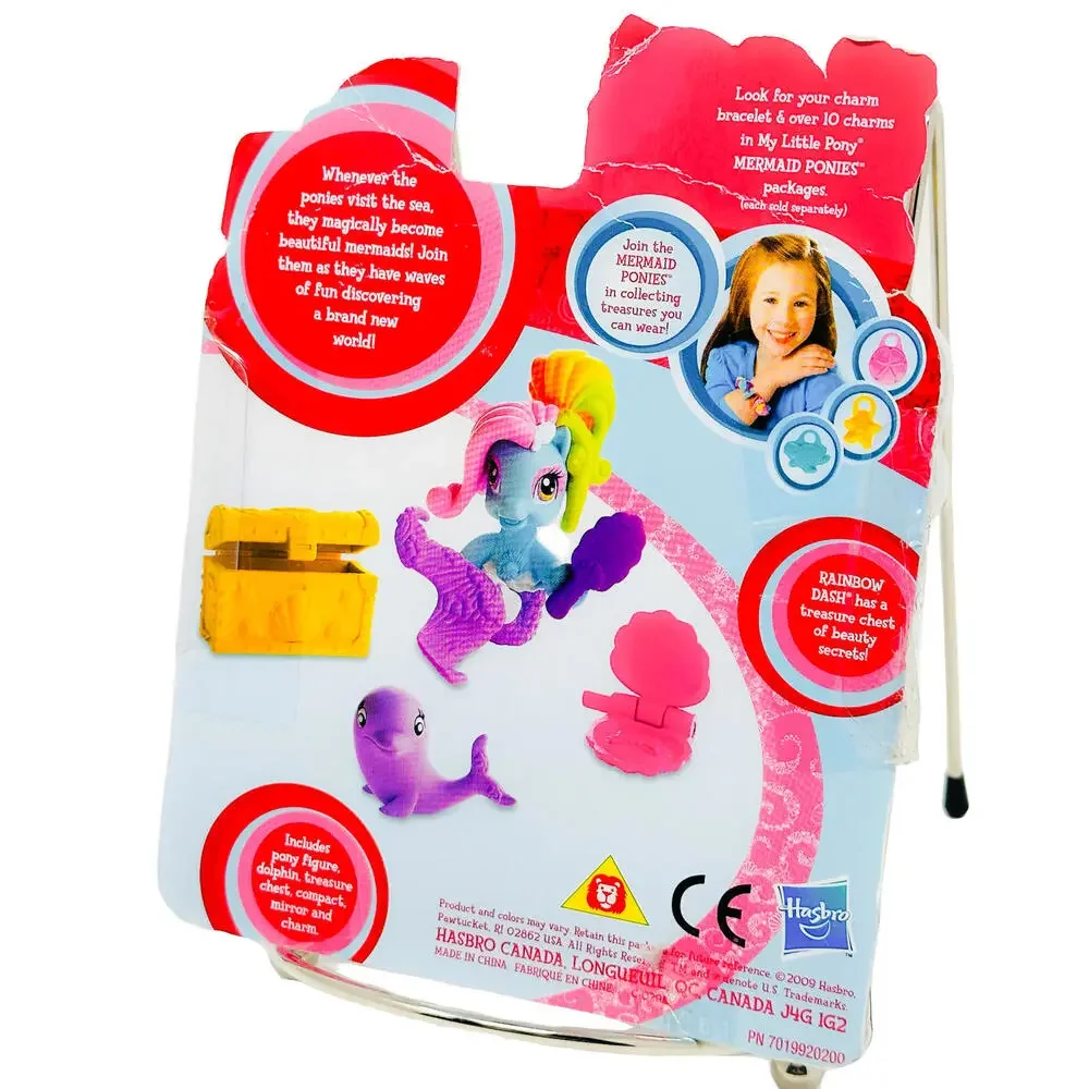 My Little Pony ville 2009 G3.5 Rainbow Dash Mermaid Dolphin Horse Figure Hasbro‎